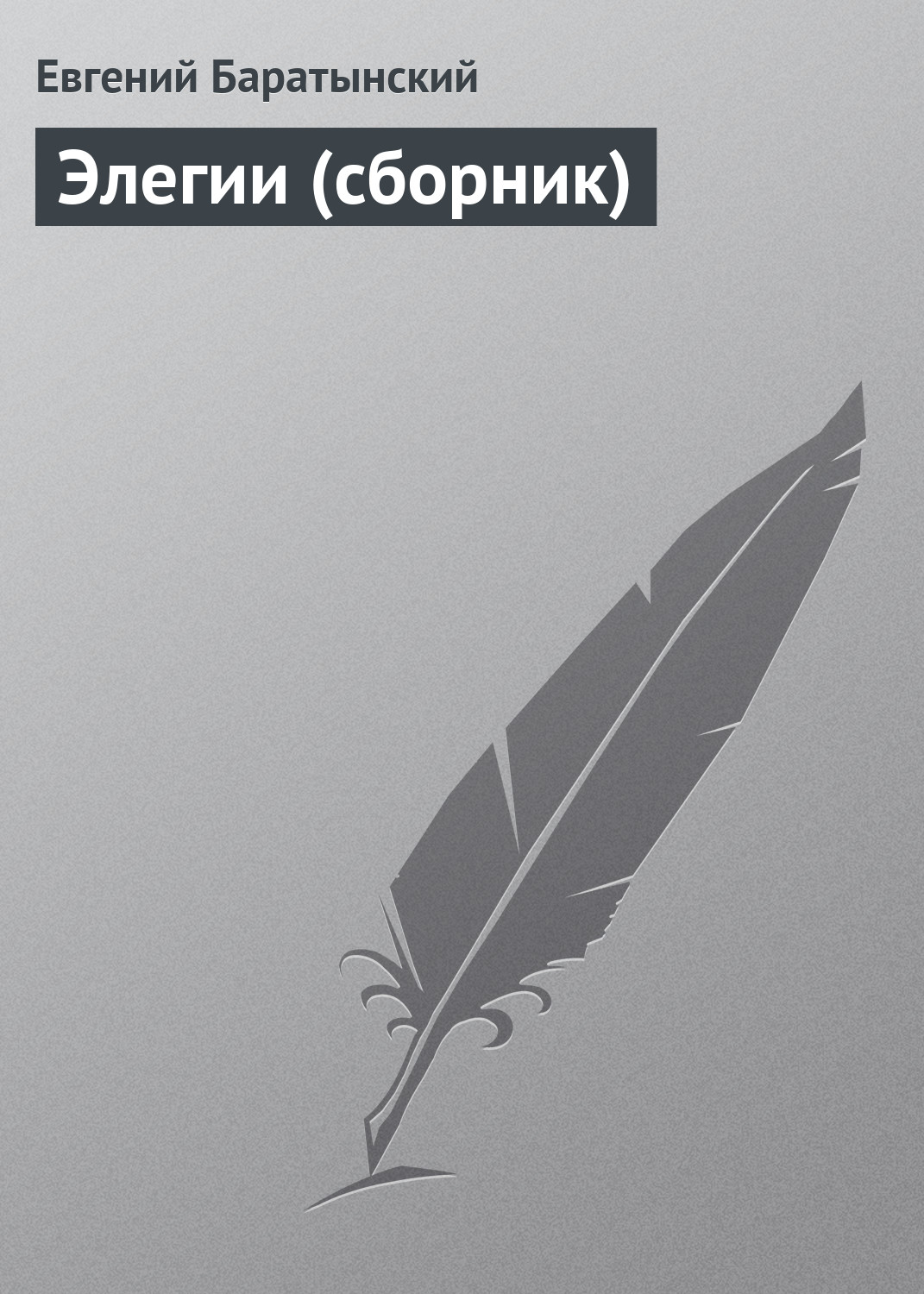 Обложка книги «Элегии (сборник)»