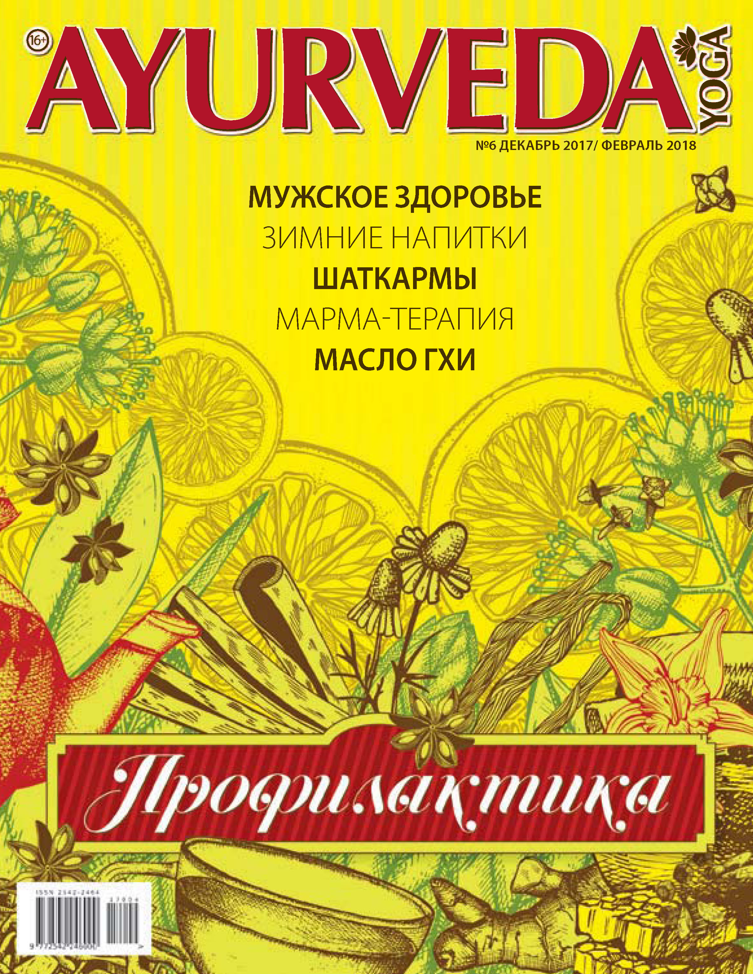 Обложка книги «Ayurveda&Yoga №06 / декабрь 2017 – февраль 2018»