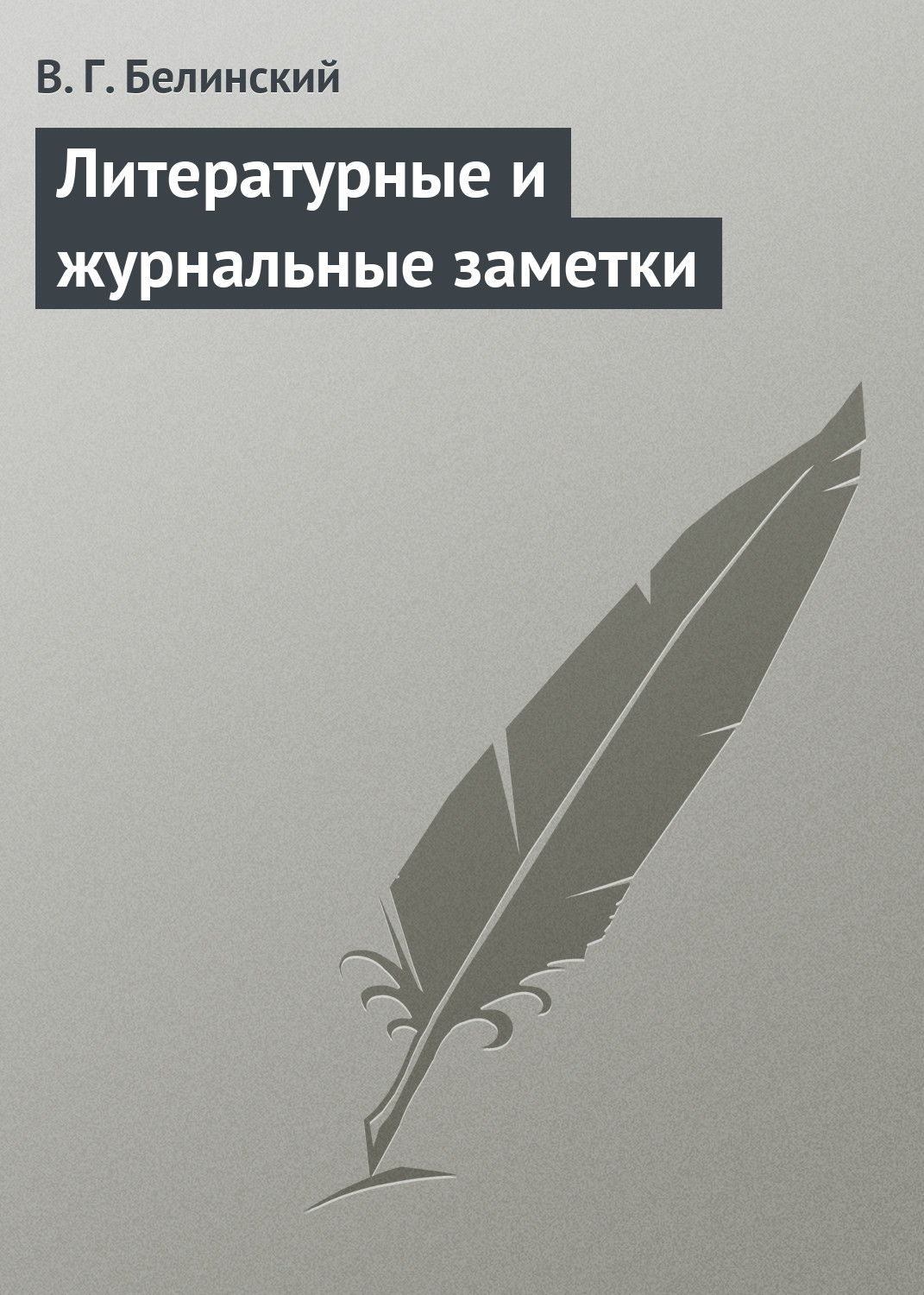 Обложка книги «Литературные и журнальные заметки»