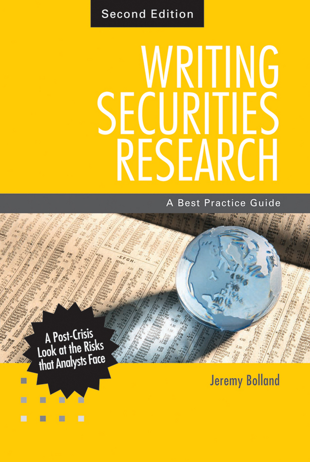 Обложка книги «Writing Securities Research. A Best Practice Guide»
