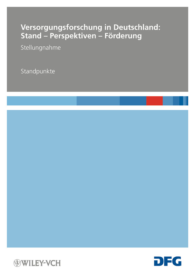 Обложка книги «Versorgungsforschung in Deutschland. Stand – Perspektiven – Förderung – Standpunkte»