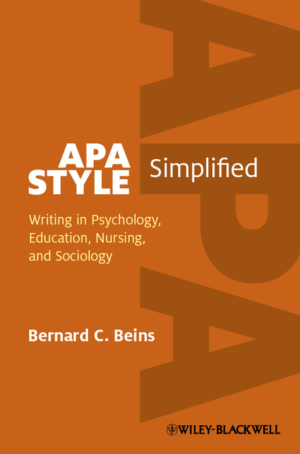 Обложка книги «APA Style Simplified. Writing in Psychology, Education, Nursing, and Sociology»
