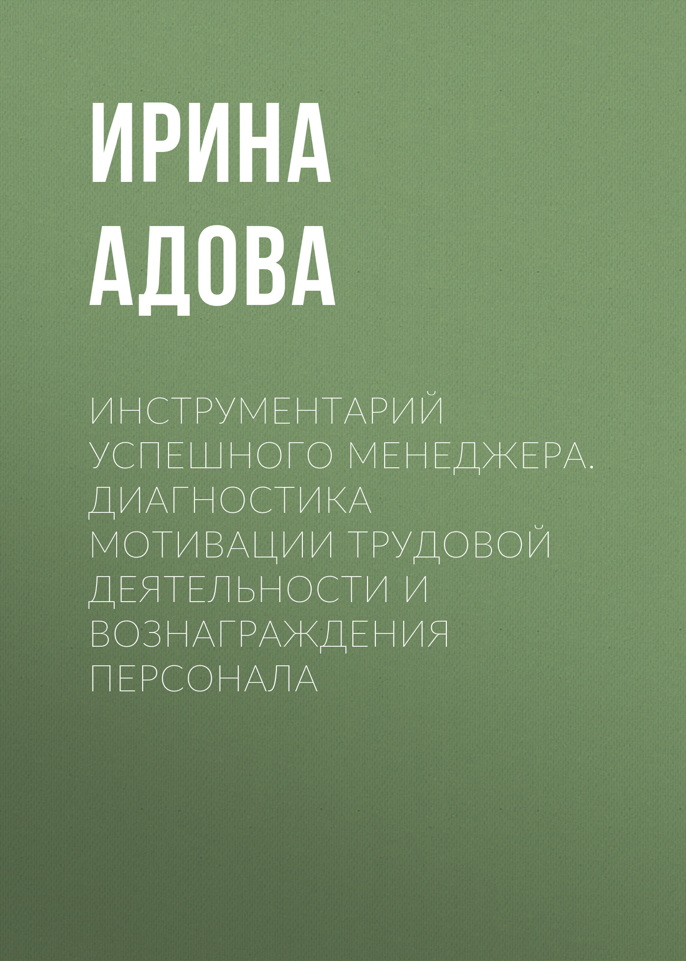 Обложка книги «Инструментарий успешного менеджера. Диагностика мотивации трудовой деятельности и вознаграждения персонала»