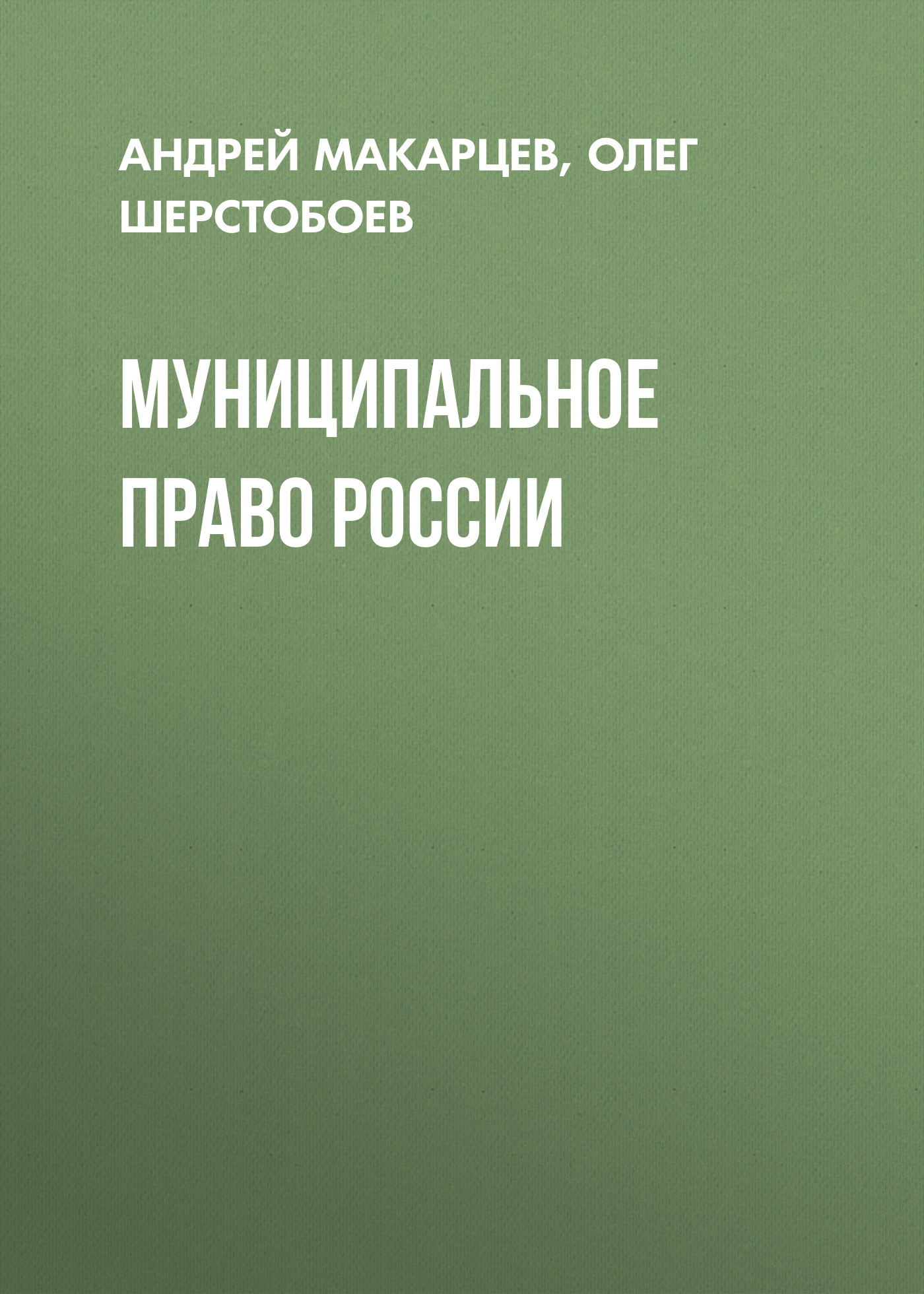 Обложка книги «Муниципальное право России»