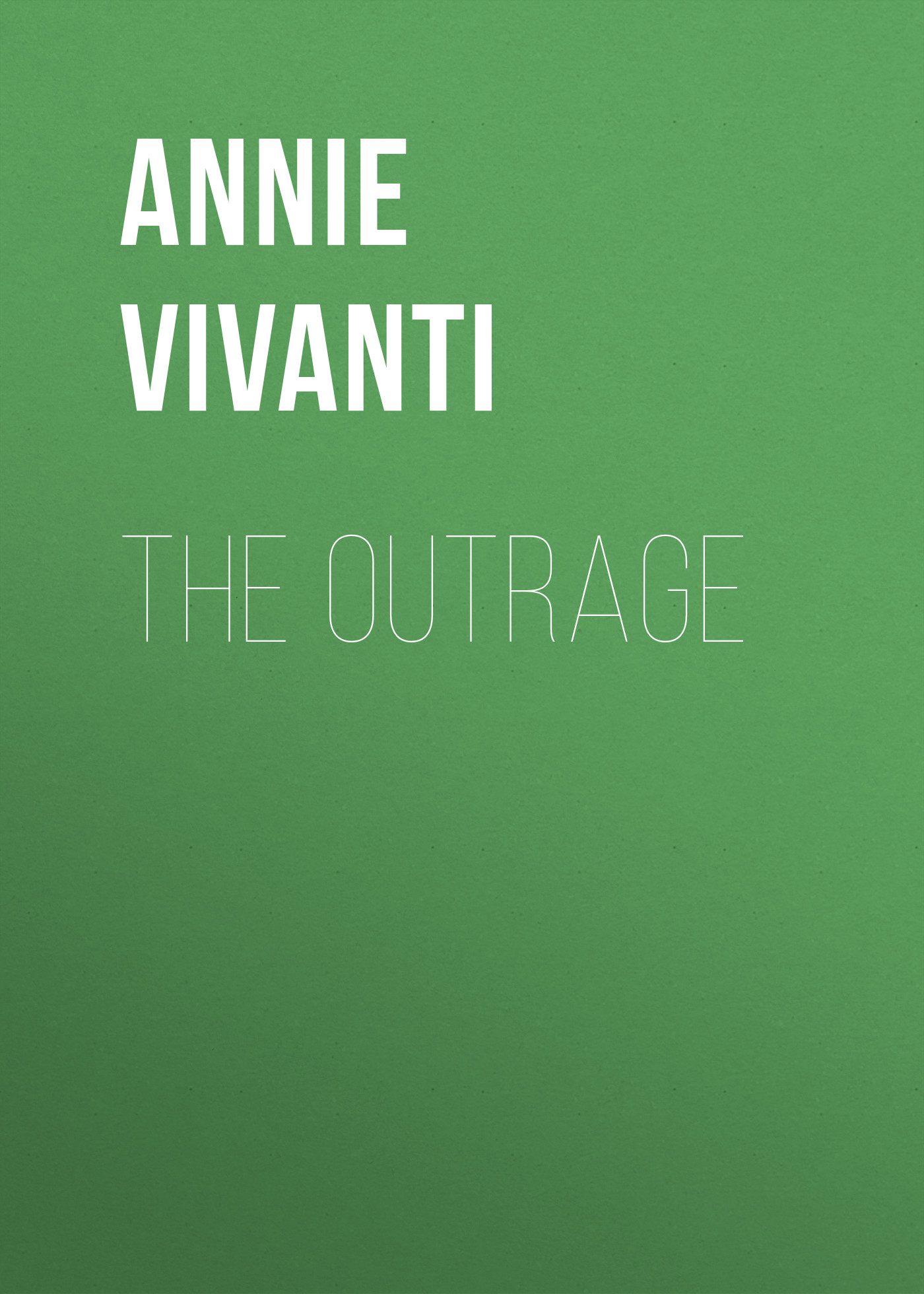 Обложка книги «The Outrage»