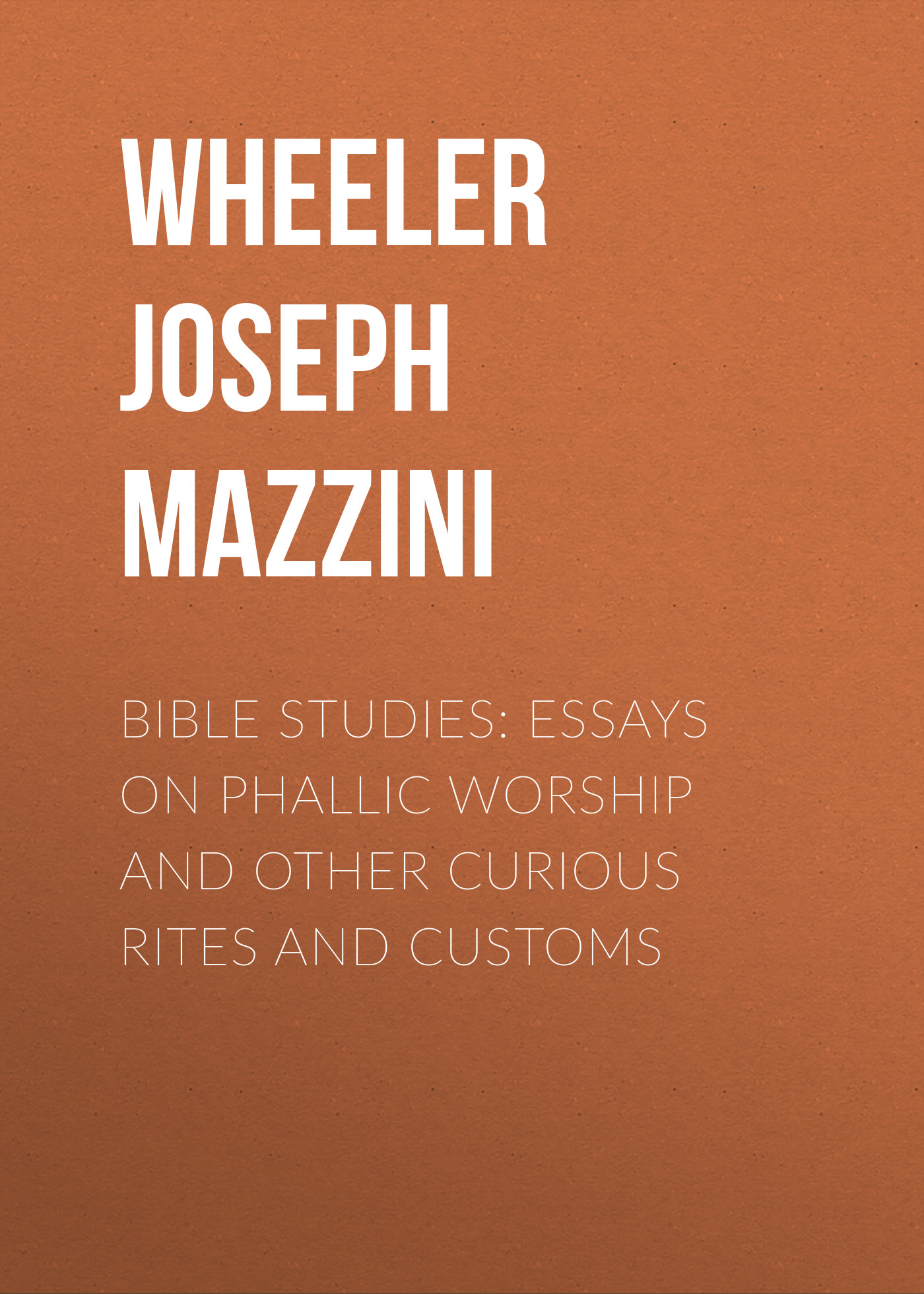 Обложка книги «Bible Studies: Essays on Phallic Worship and Other Curious Rites and Customs»