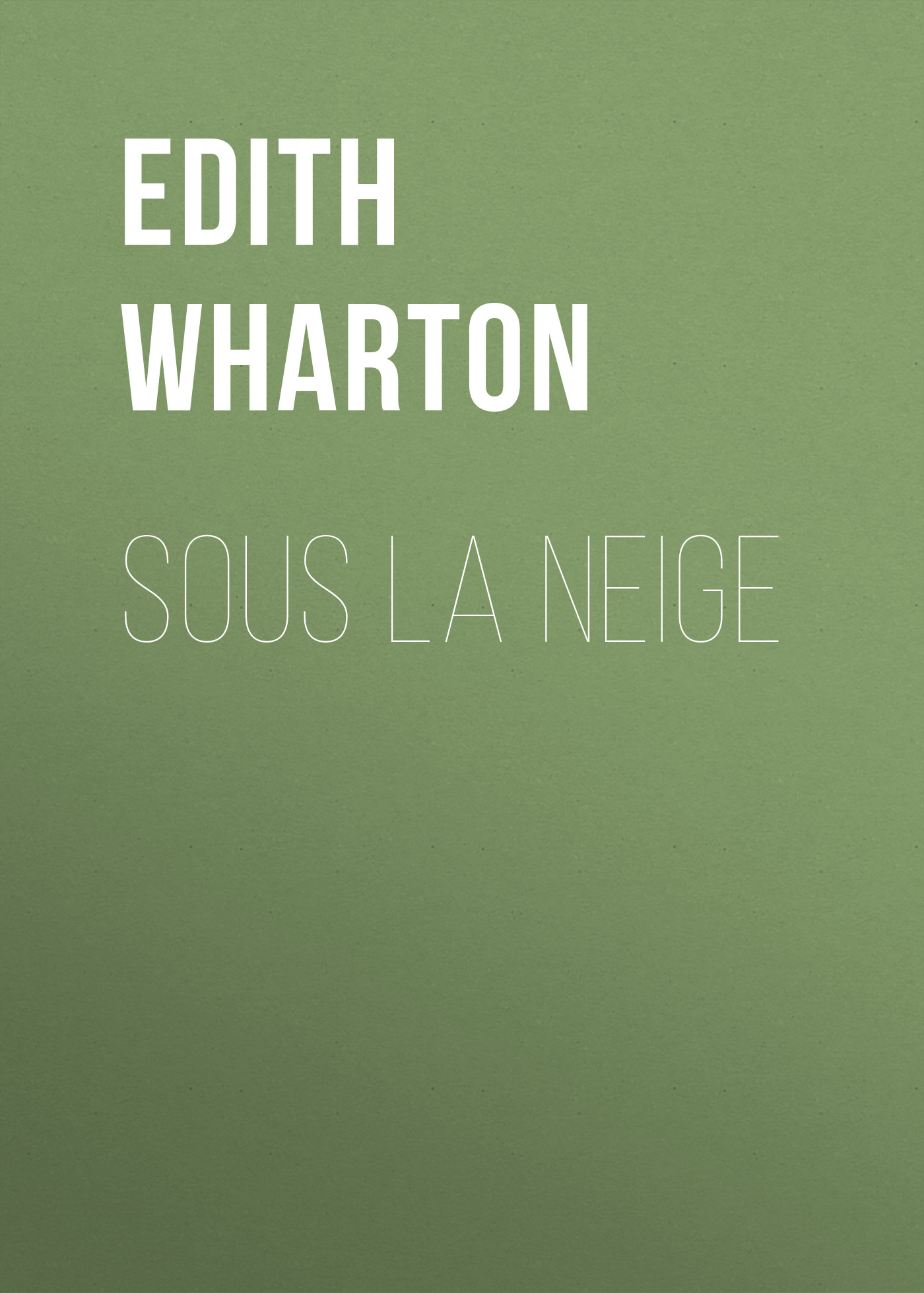 Обложка книги «Sous la neige»