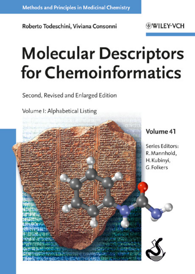 Обложка книги «Molecular Descriptors for Chemoinformatics. Volume I: Alphabetical Listing / Volume II: Appendices, References»