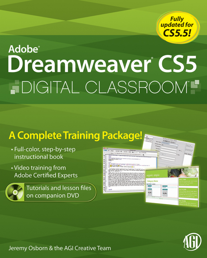 Обложка книги «Dreamweaver CS5 Digital Classroom»