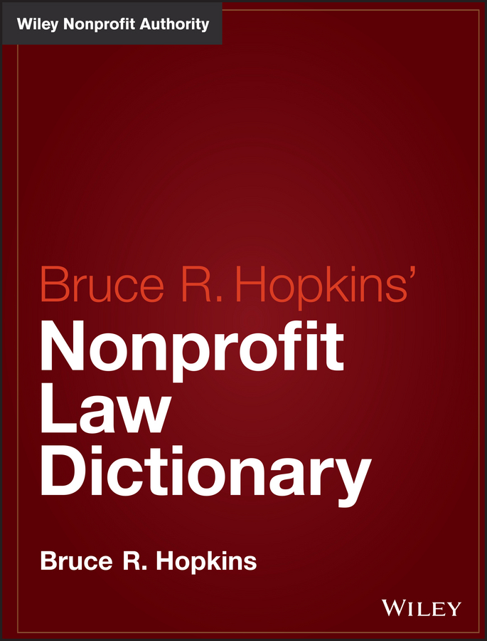 Обложка книги «Hopkins' Nonprofit Law Dictionary»