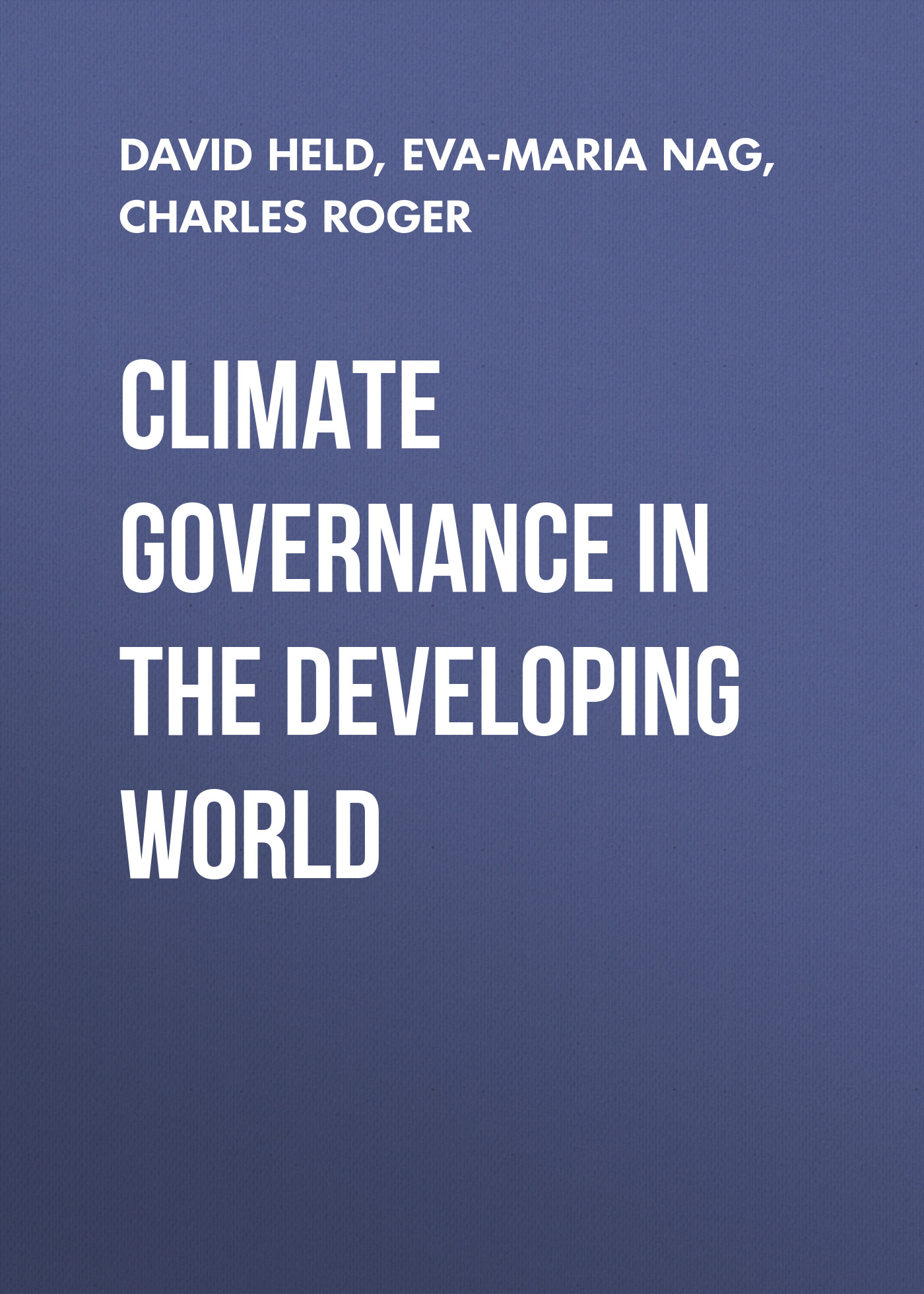Обложка книги «Climate Governance in the Developing World»