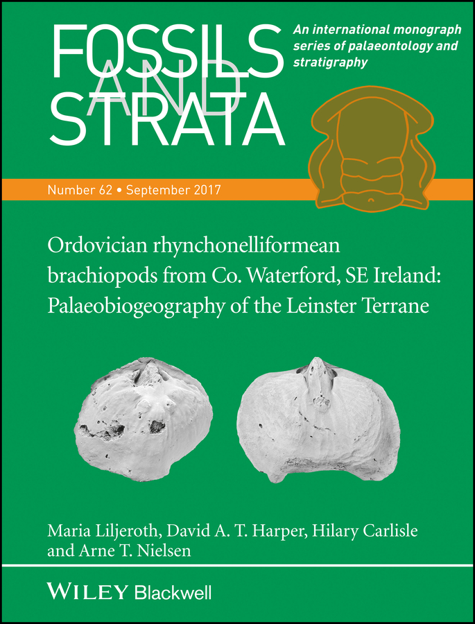Обложка книги «Ordovician rhynchonelliformean brachiopods from Co. Waterford, SE Ireland. Palaeobiogeography of the Leinster Terrane»