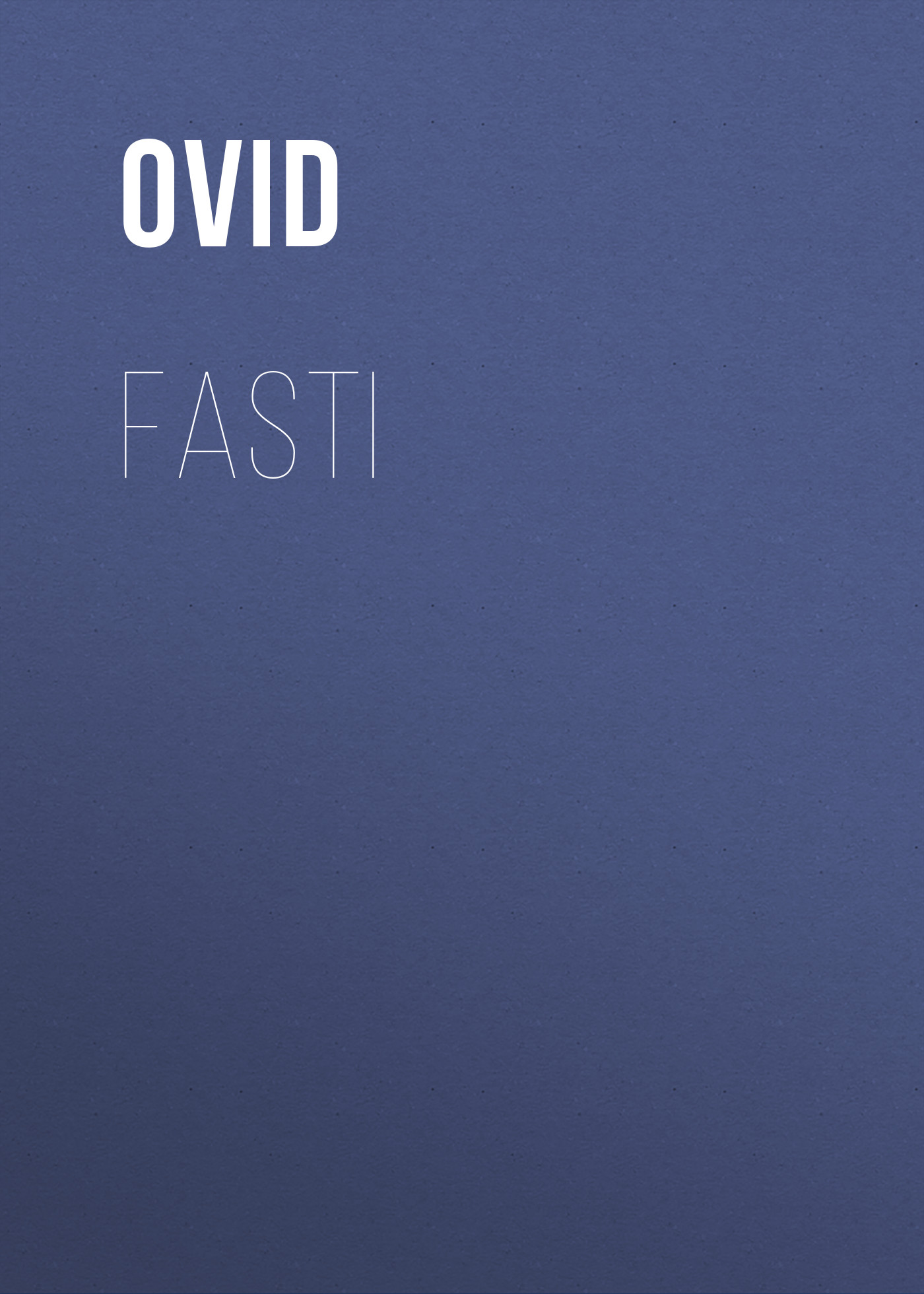 Обложка книги «Fasti»