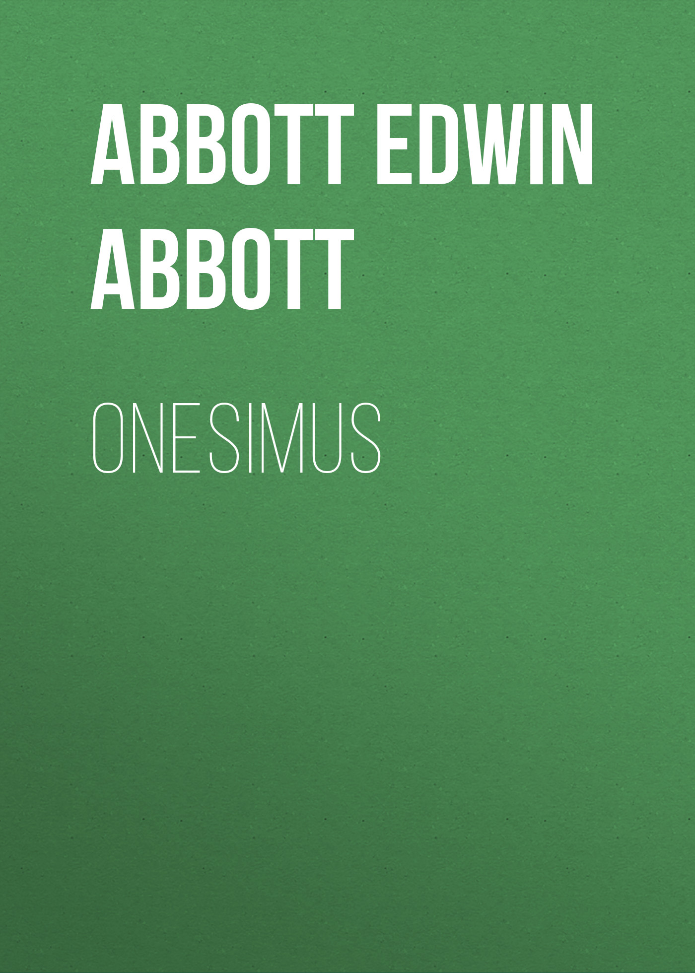 Обложка книги «Onesimus»