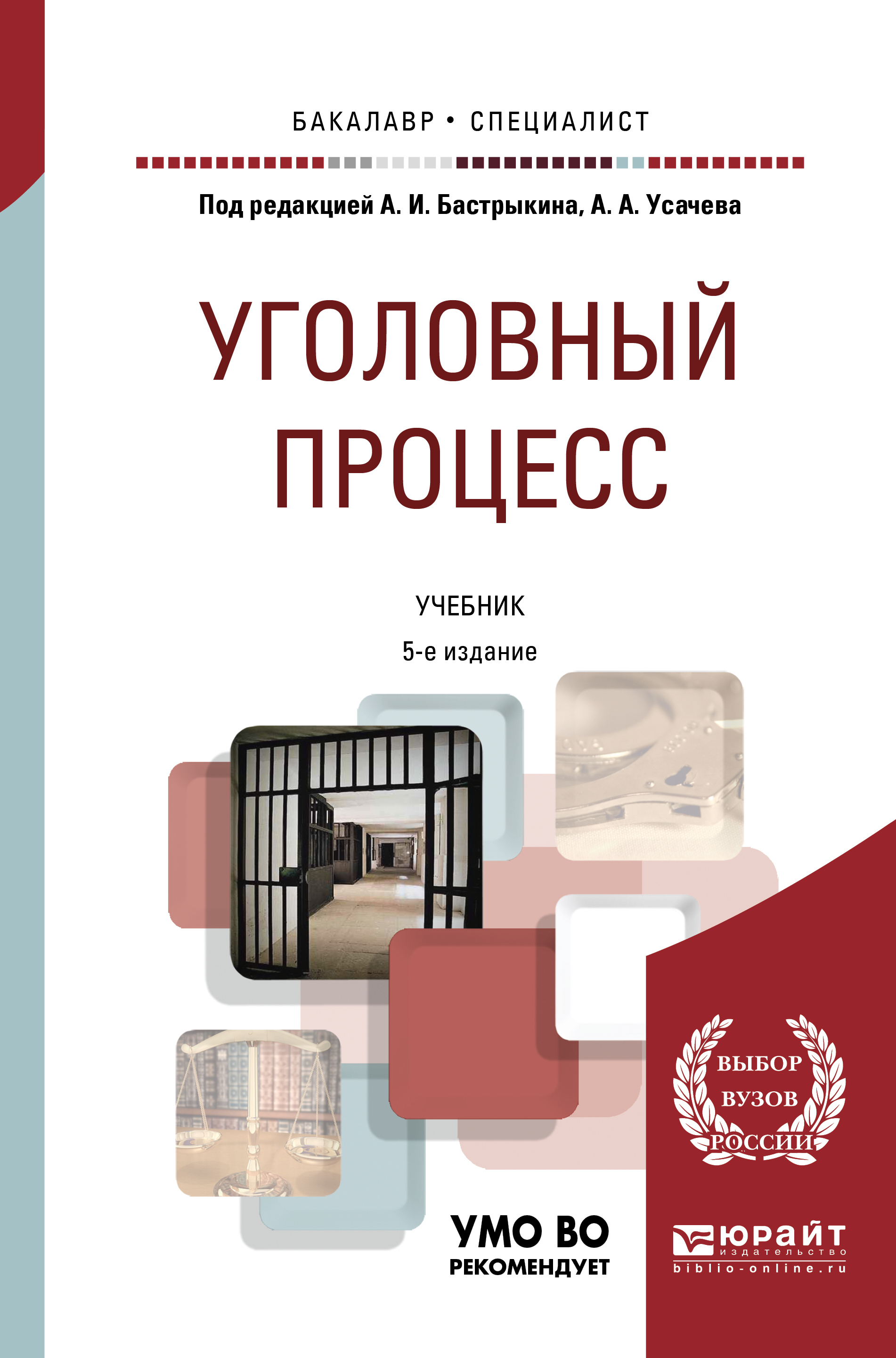 Обложка книги «Уголовный процесс 5-е изд., пер. и доп. Учебник для бакалавриата и специалитета»