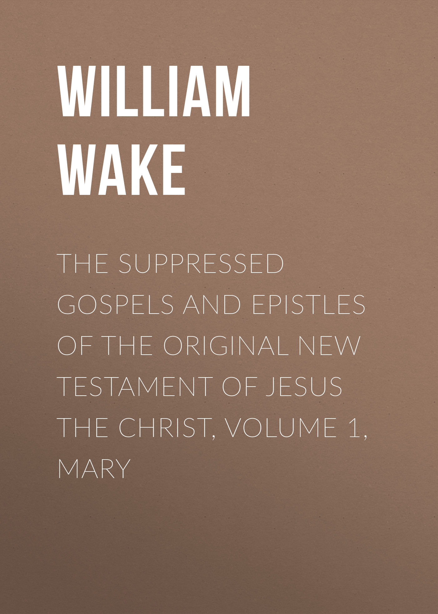 Обложка книги «The suppressed Gospels and Epistles of the original New Testament of Jesus the Christ, Volume 1, Mary»
