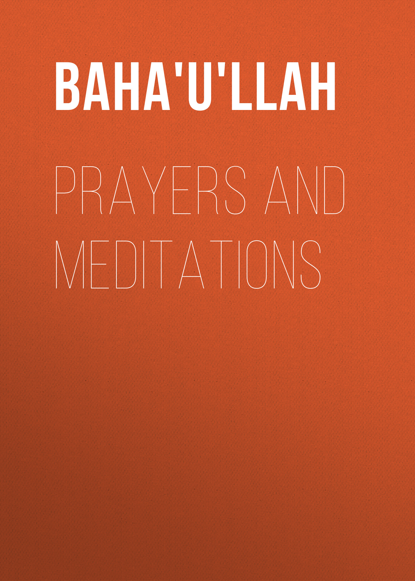 Обложка книги «Prayers and Meditations»