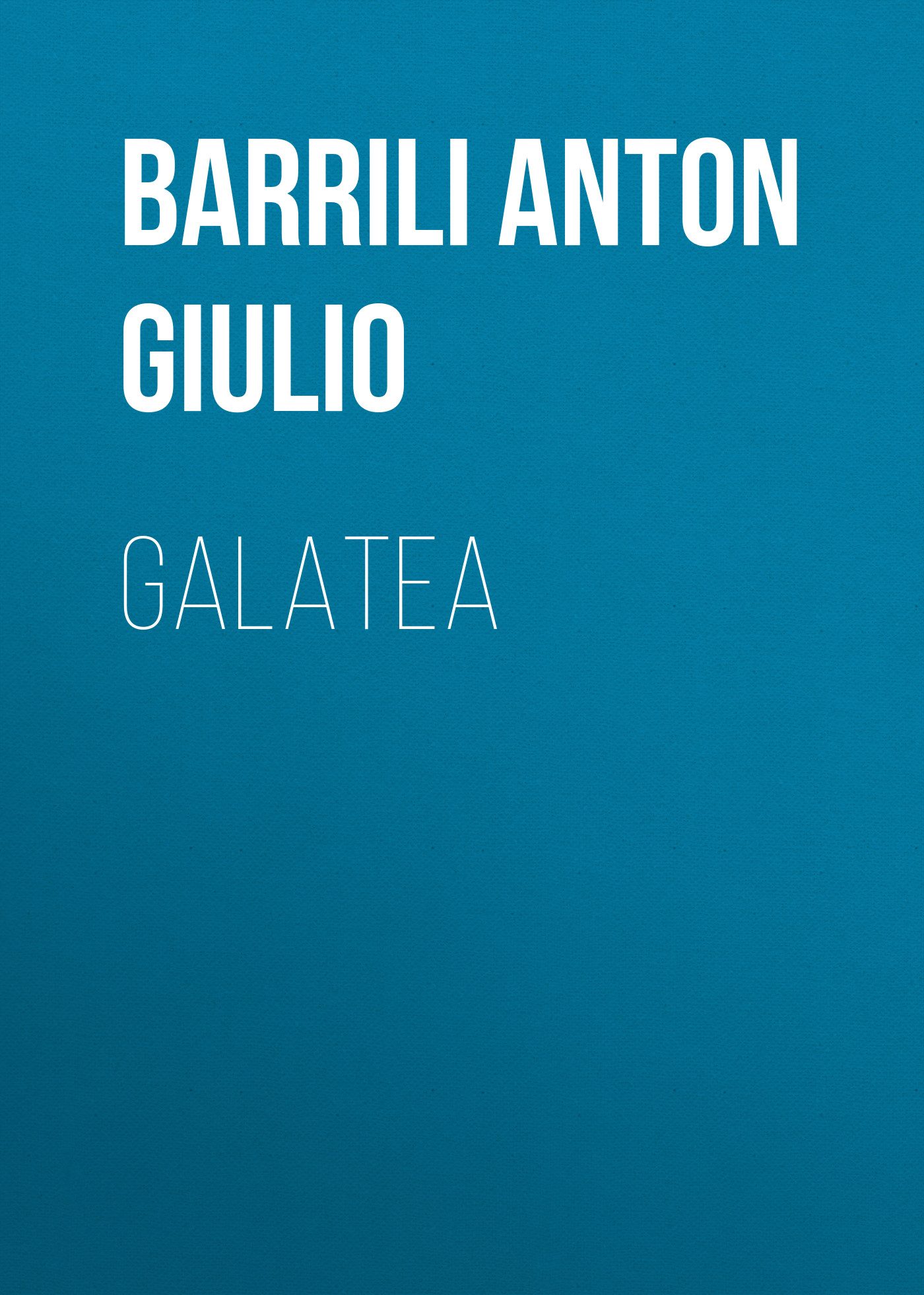 Обложка книги «Galatea»