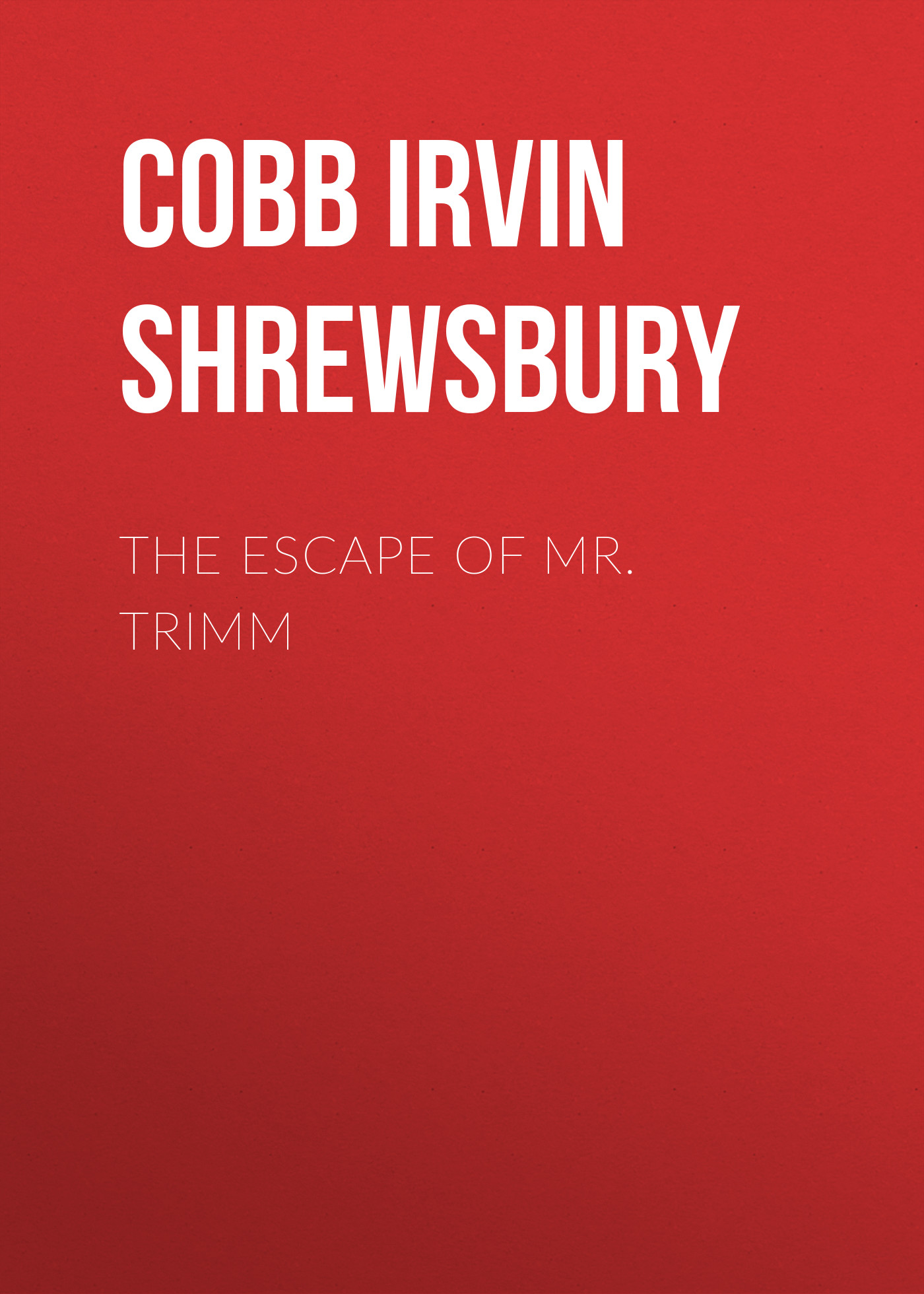 Обложка книги «The Escape of Mr. Trimm»