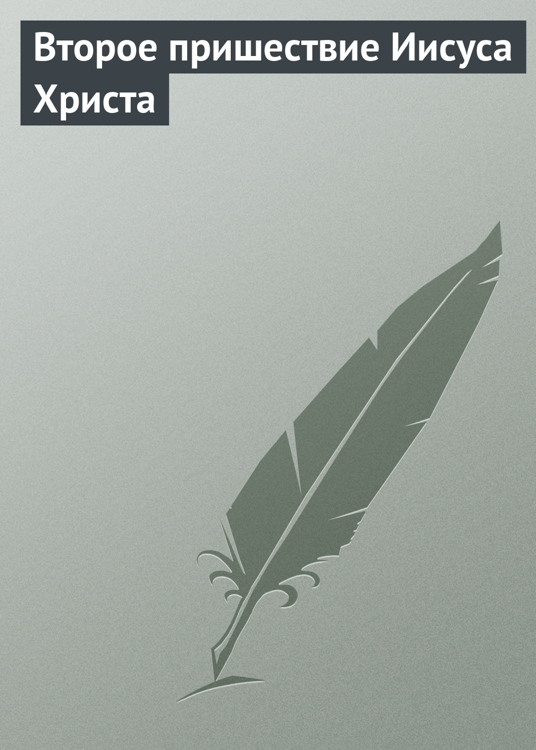 Обложка книги «Второе пришествие Иисуса Христа»