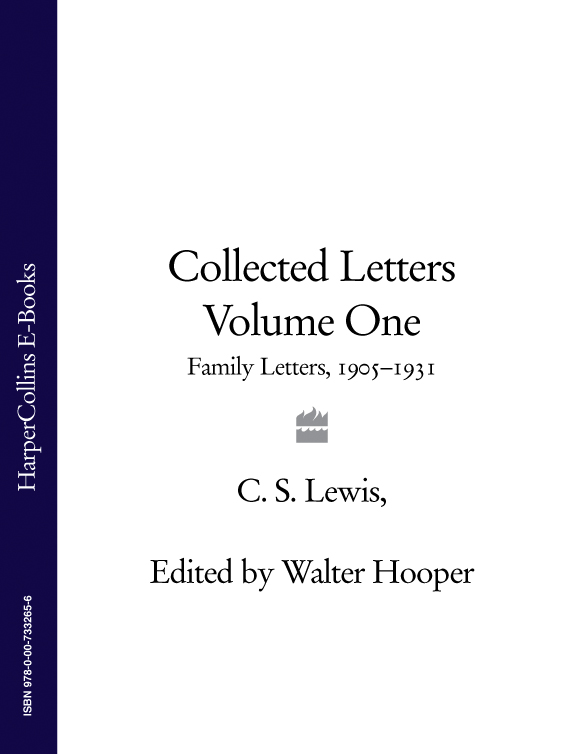 Обложка книги «Collected Letters Volume One: Family Letters 1905–1931»