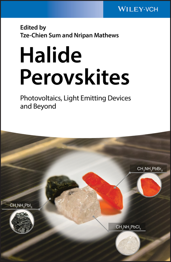 Обложка книги «Halide Perovskites. Photovoltaics, Light Emitting Devices, and Beyond»