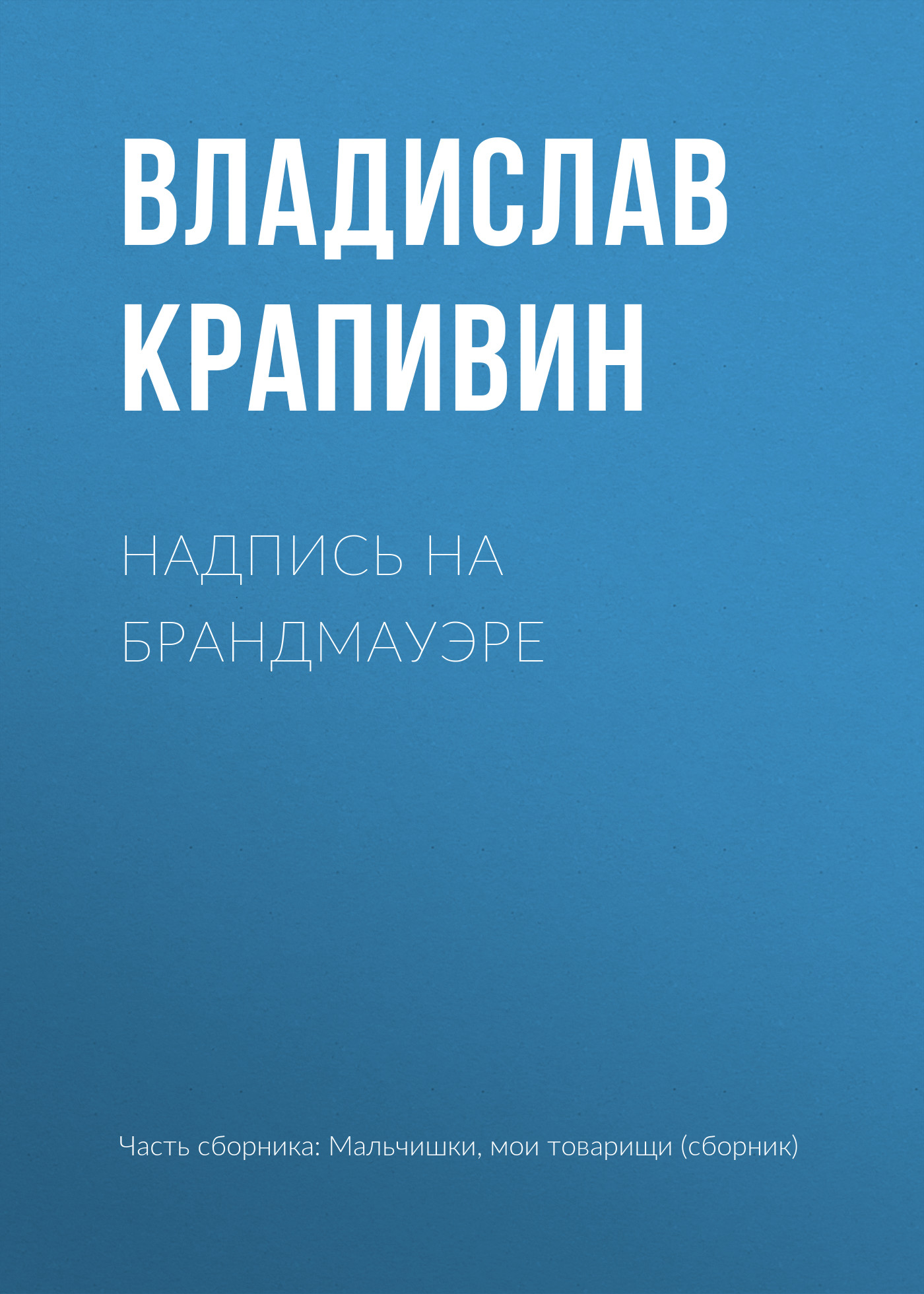 Обложка книги «Надпись на брандмауэре»