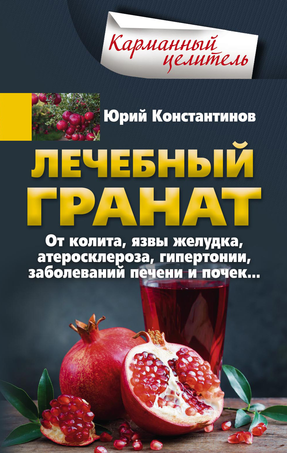 Обложка книги «Лечебный гранат. От колита, язвы желудка, атеросклероза, гипертонии, заболеваний печени и почек…»