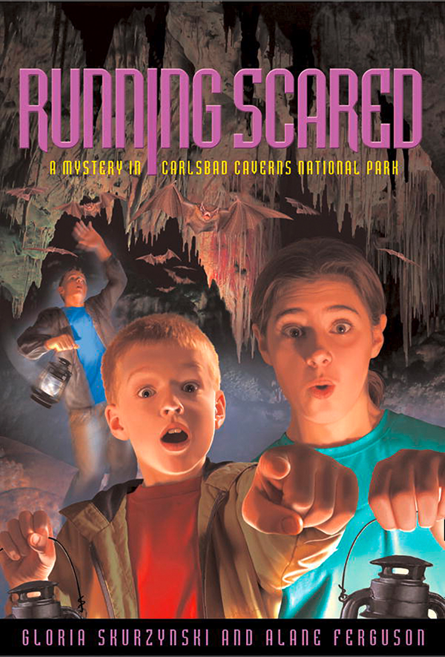 Обложка книги «Mysteries in Our National Parks: Running Scared: A Mystery in Carlsbad Caverns National Park»