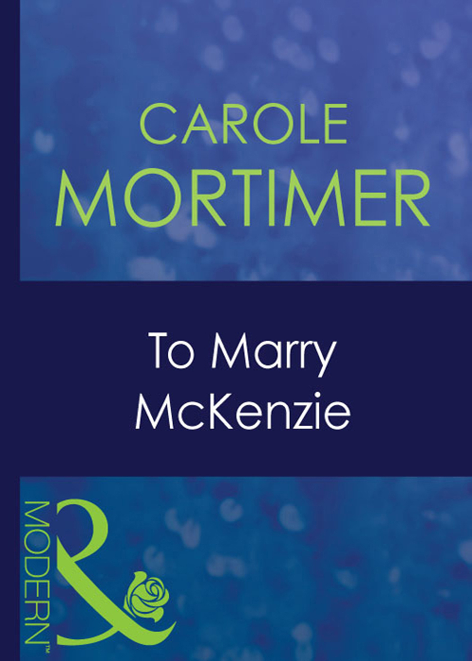 Обложка книги «To Marry Mckenzie»
