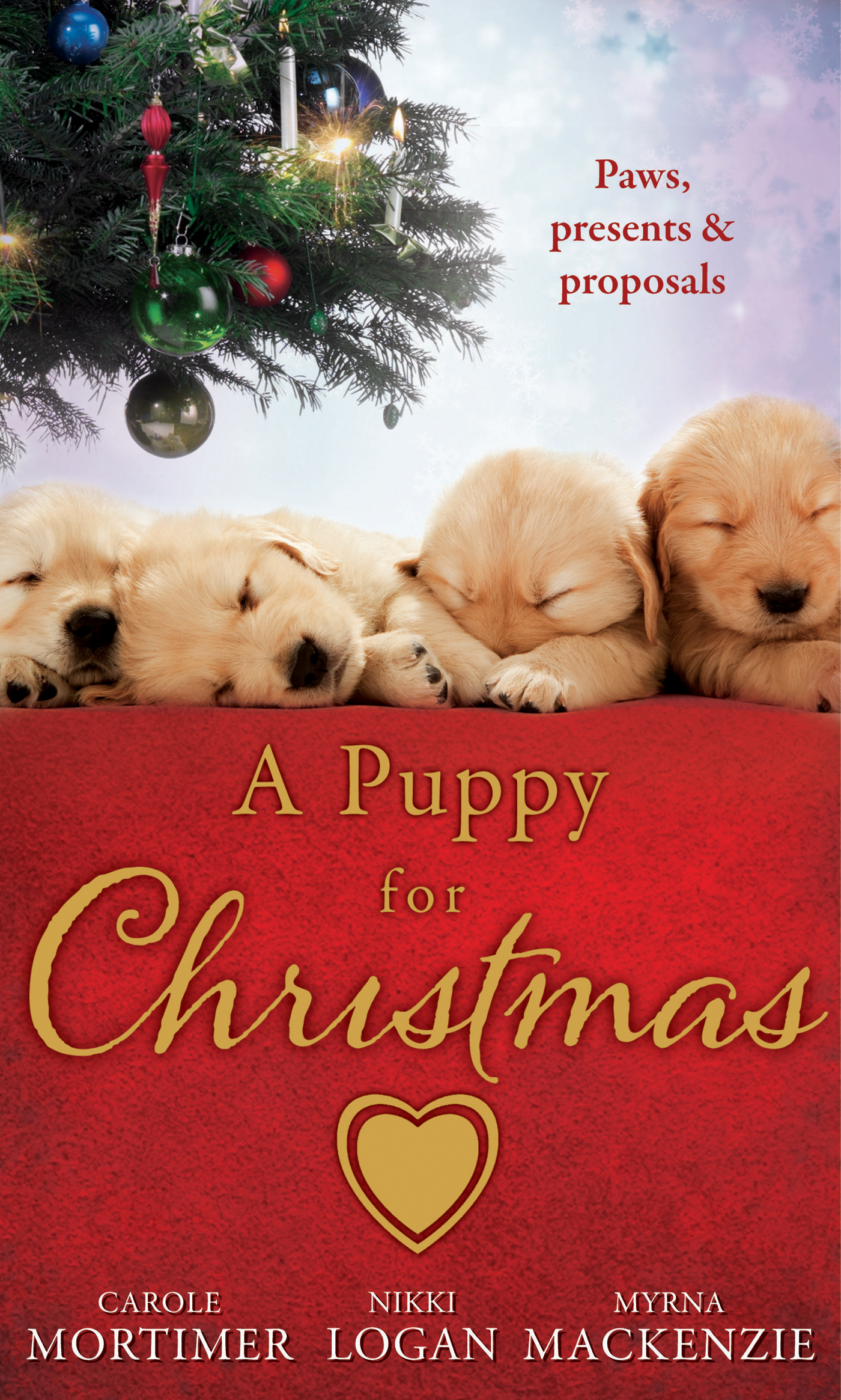 Обложка книги «A Puppy for Christmas: On the Secretary's Christmas List / The Patter of Paws at Christmas / The Soldier, the Puppy and Me»