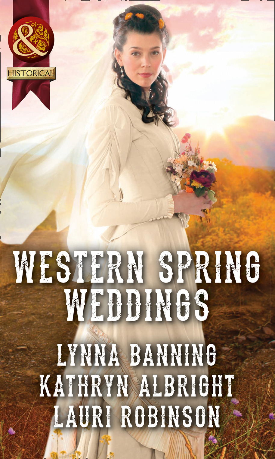 Обложка книги «Western Spring Weddings: The City Girl and the Rancher / His Springtime Bride / When a Cowboy Says I Do»