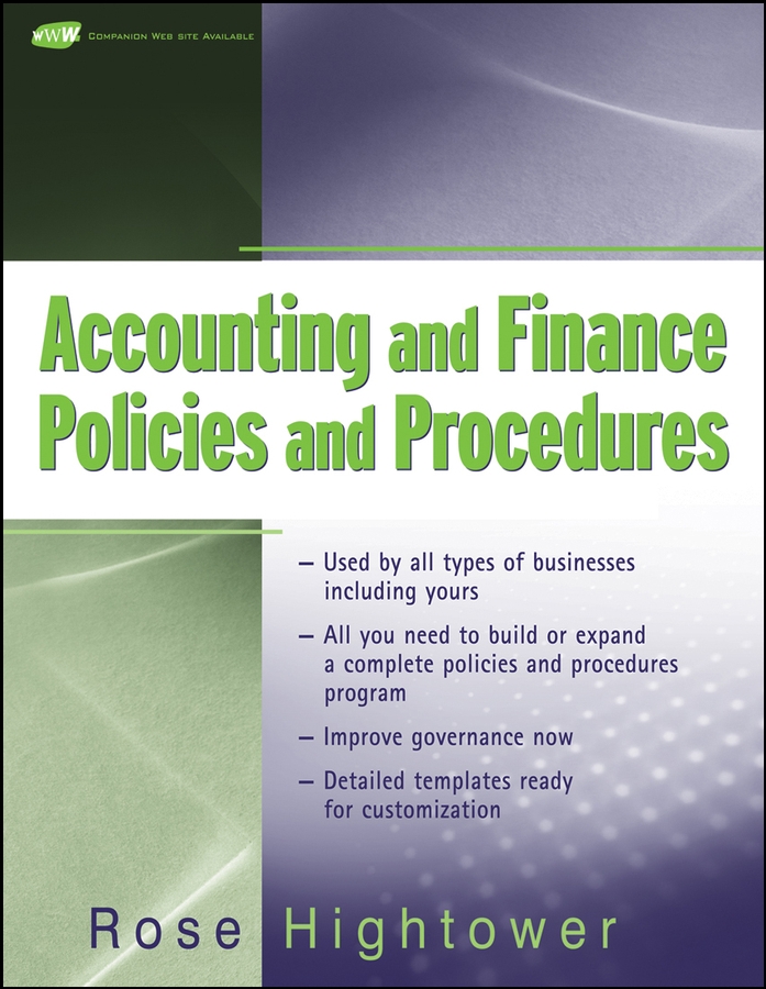 Обложка книги «Accounting and Finance Policies and Procedures»