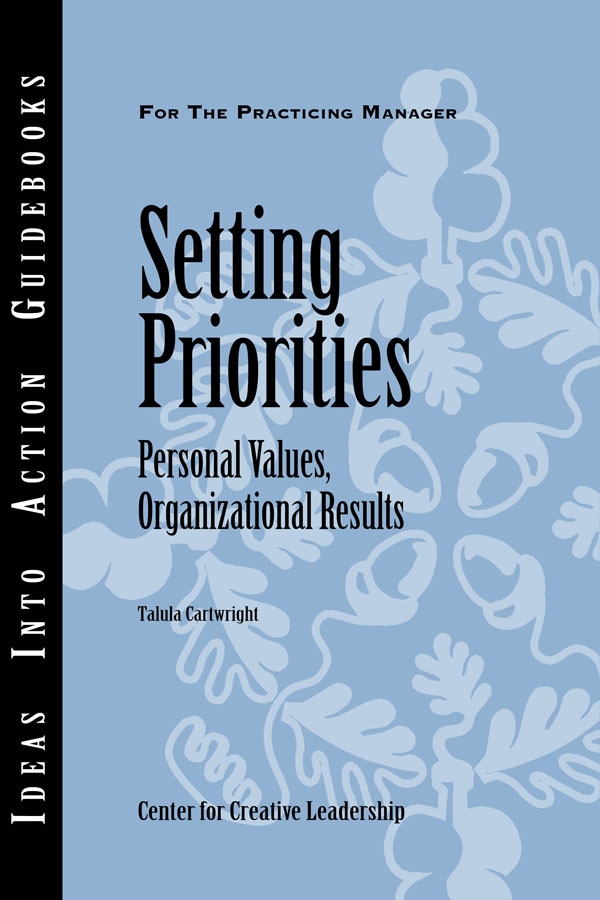 Обложка книги «Setting Priorities»