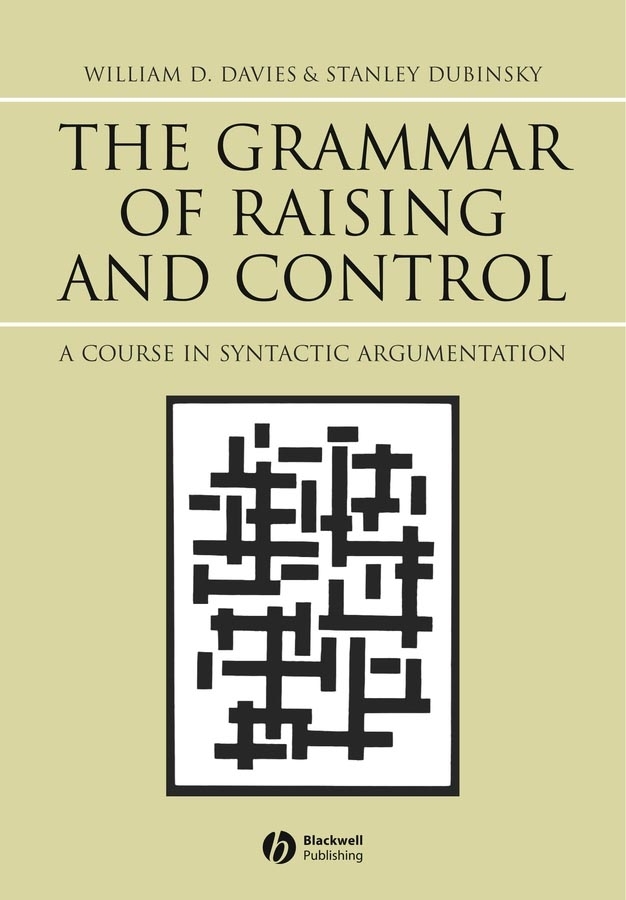 Обложка книги «The Grammar of Raising and Control»