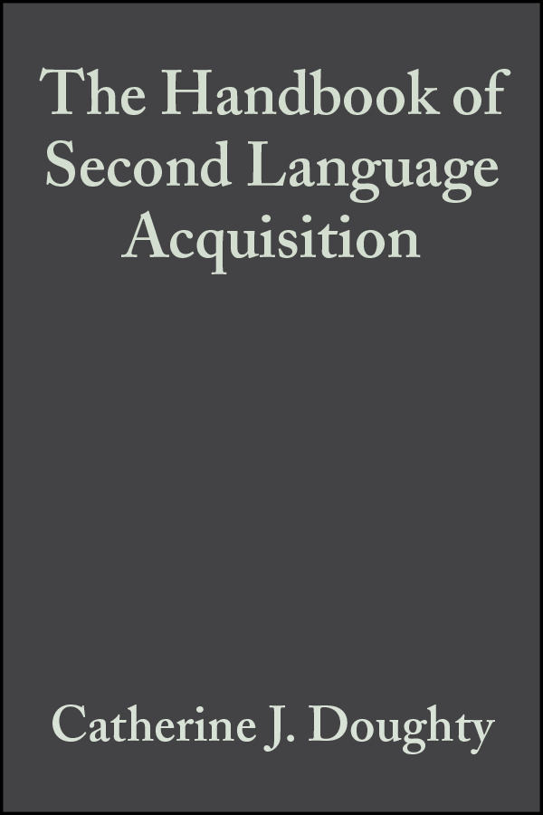 Обложка книги «The Handbook of Second Language Acquisition»