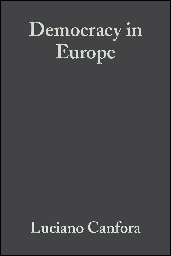 Обложка книги «Democracy in Europe»