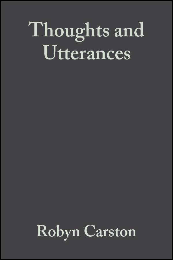 Обложка книги «Thoughts and Utterances»