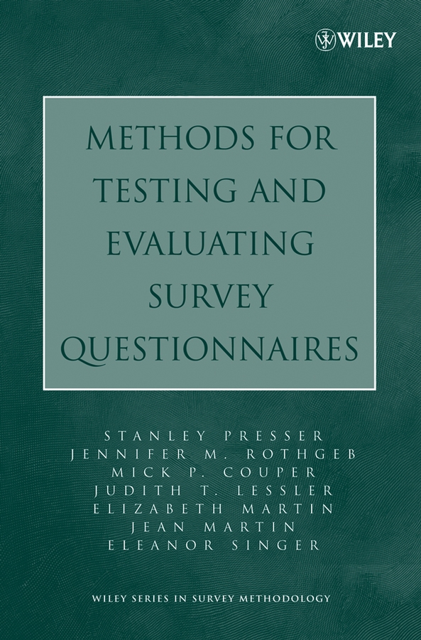Обложка книги «Methods for Testing and Evaluating Survey Questionnaires»