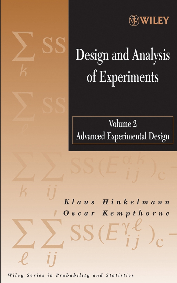 Обложка книги «Design and Analysis of Experiments, Volume 2»