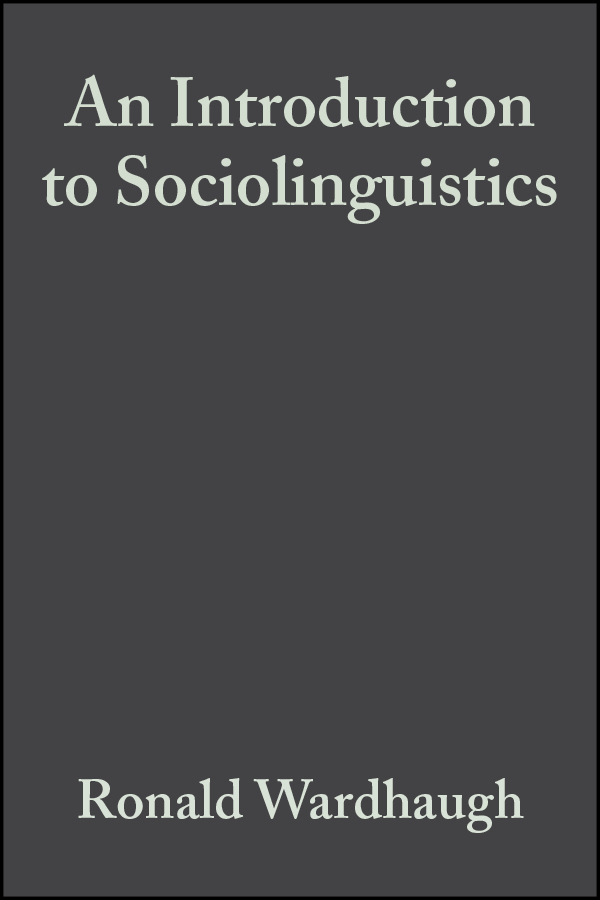 Обложка книги «An Introduction to Sociolinguistics»