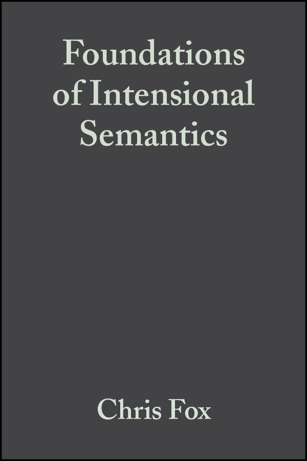 Обложка книги «Foundations of Intensional Semantics»