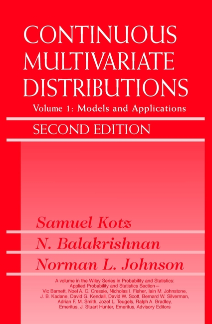 Обложка книги «Continuous Multivariate Distributions, Volume 1»
