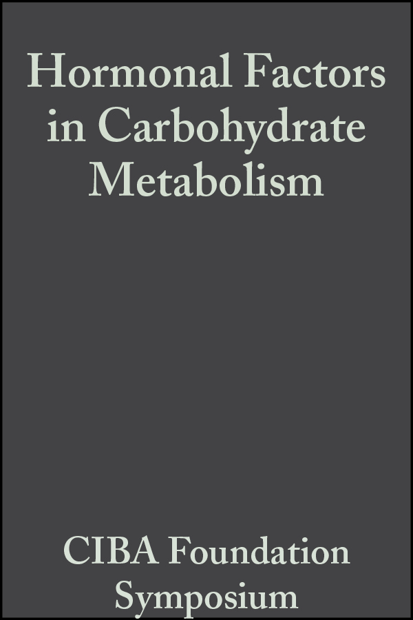 Обложка книги «Hormonal Factors in Carbohydrate Metabolism, Volume 6»