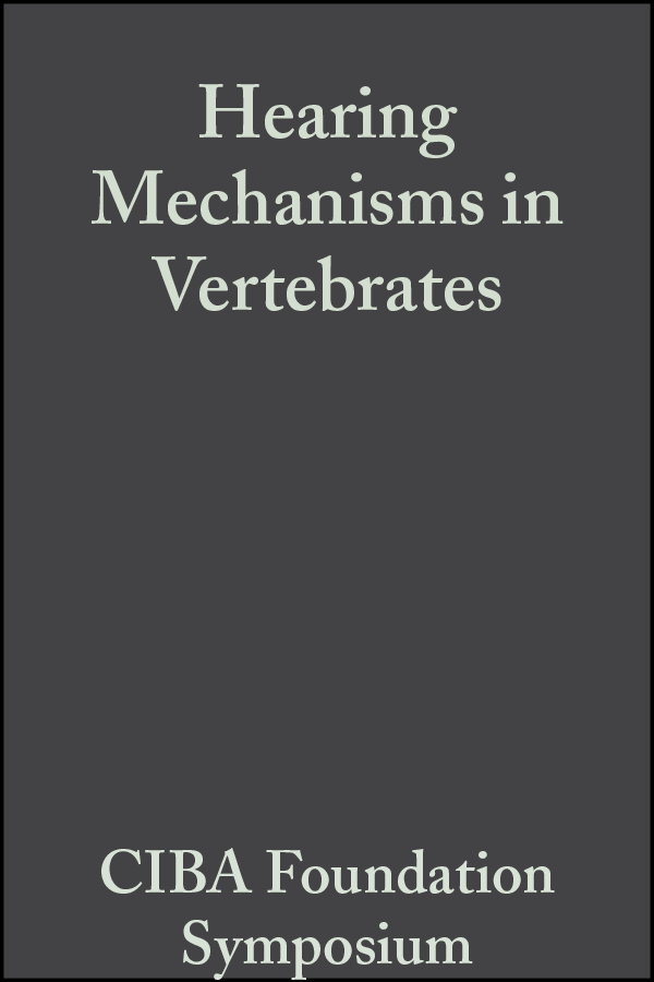 Обложка книги «Hearing Mechanisms in Vertebrates»