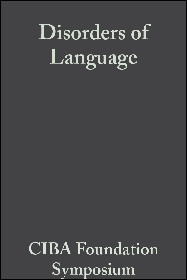 Обложка книги «Disorders of Language»