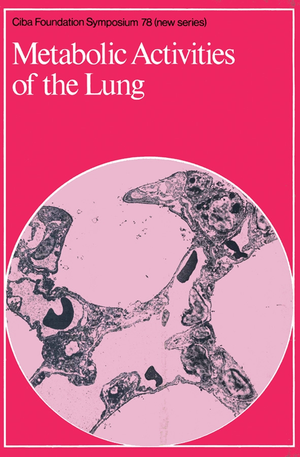 Обложка книги «Metabolic Activities of the Lung»