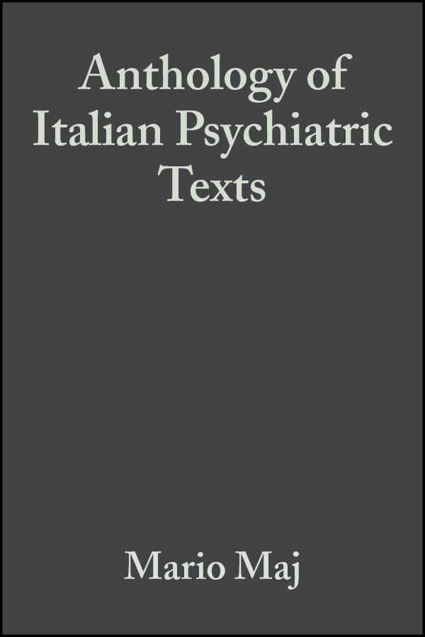 Обложка книги «Anthology of Italian Psychiatric Texts»