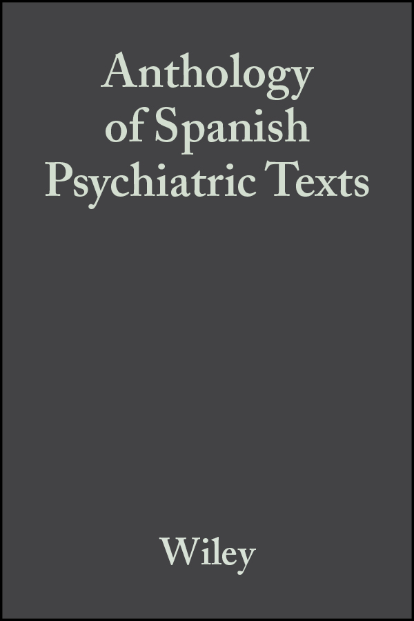 Обложка книги «Anthology of Spanish Psychiatric Texts»