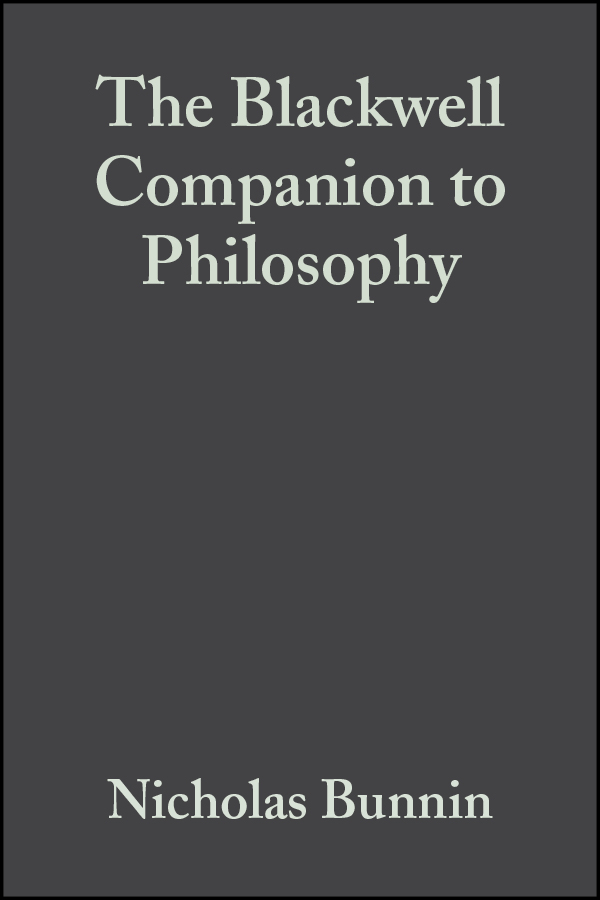 Обложка книги «The Blackwell Companion to Philosophy»